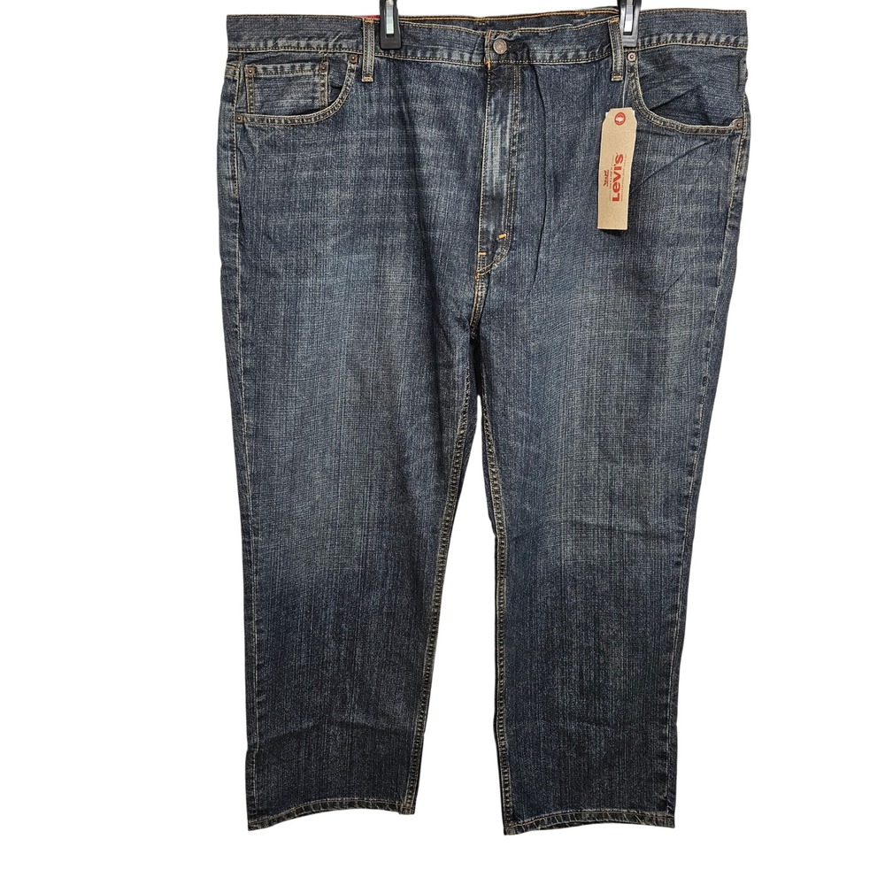 Levi's 559 NWT Relaxed Straight Jeans Mens 50x32 Big and Tall Dark Wash Denim